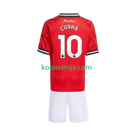 Billiga Fotbollströjor Manchester United Matheus Cunha 10 Barn Hemma tröja 2025/26 Kortärmad